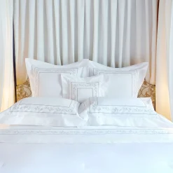 Verderoccia Roma Bianco e argento oliva US King Sham><noscript><img width=