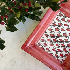 Lab Design Rosso con motivo ovale Vide Poche> Svuotatasche