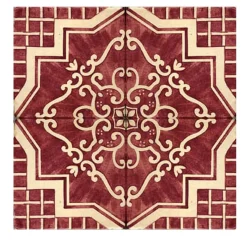 Studio Le Nid Rosso Ficus Indica Set di 4 piastrelle #3> Piastrelle E Pavimenti