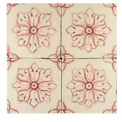 Studio Le Nid Rosso Ficus Indica Set di 4 piastrelle #9> Piastrelle E Pavimenti