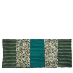 Carlotta Oddone Runner da letto Damasco Blooming Blue & Green> Coperte