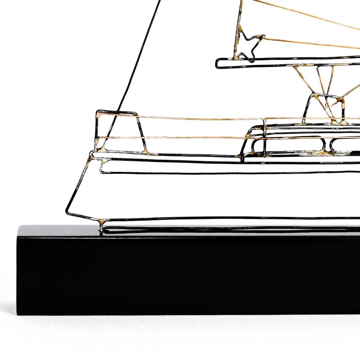 Profilo Saint Barth Barca a vela in metallo> Statuine