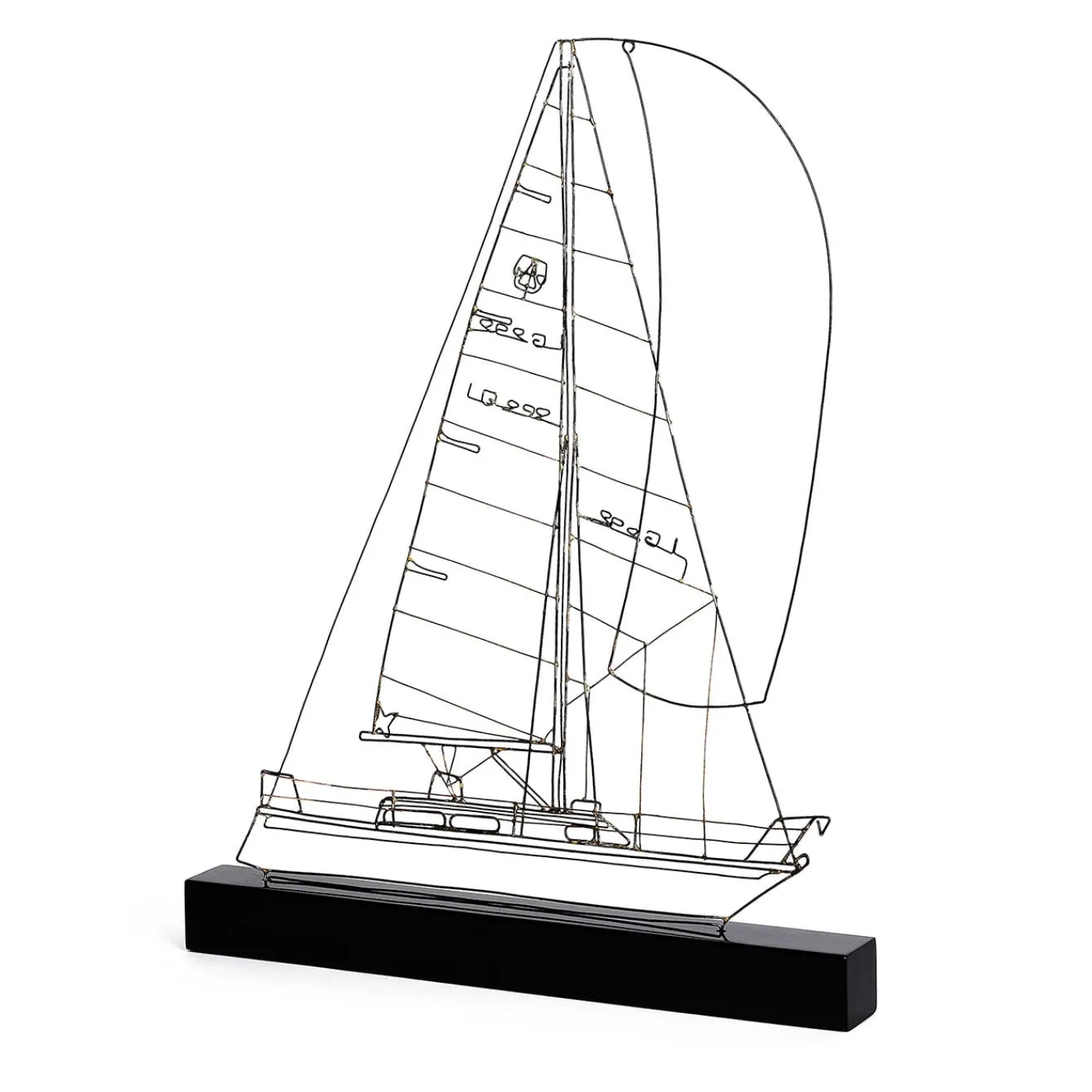 Profilo Saint Barth Barca a vela in metallo> Statuine