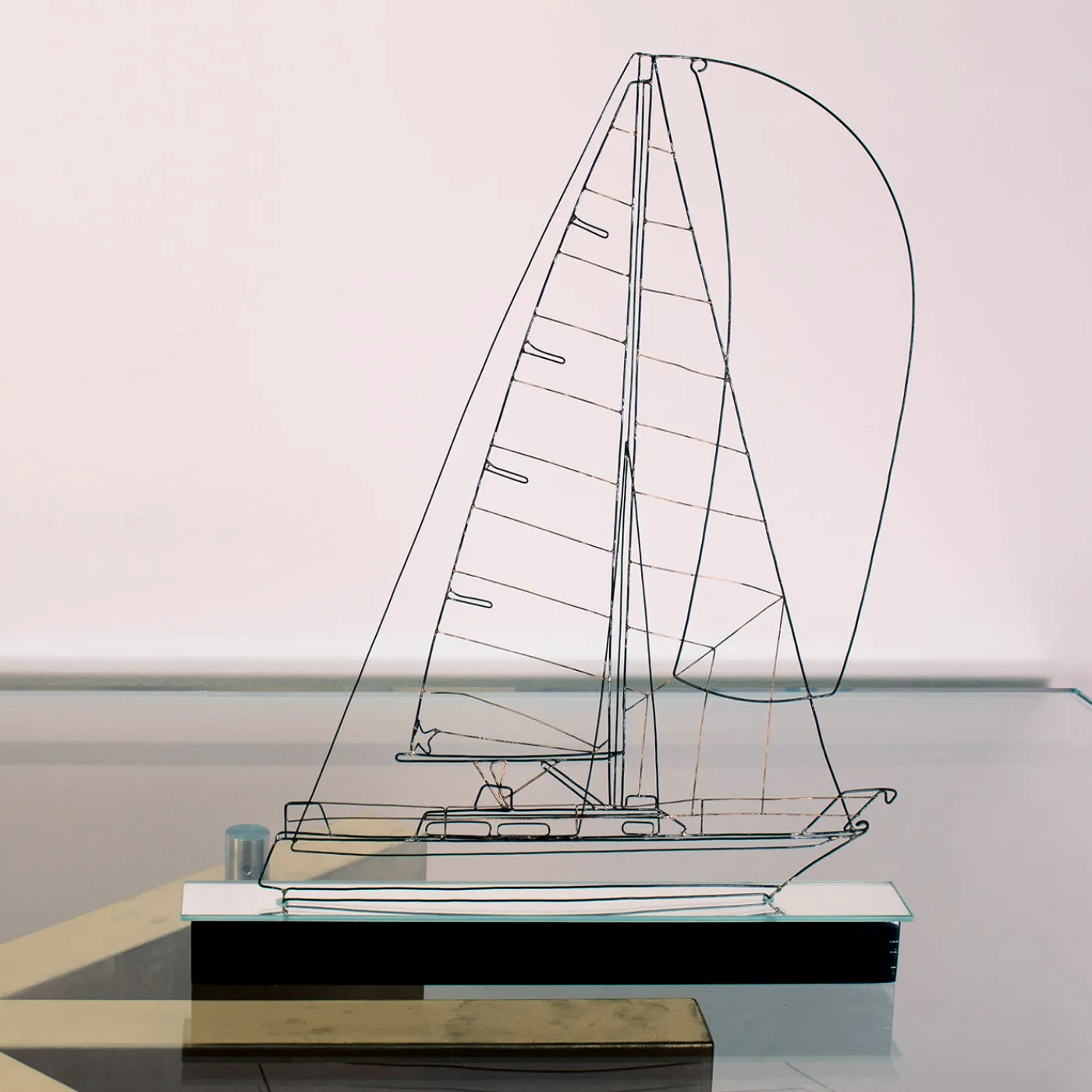 Profilo Saint Barth Barca a vela in metallo> Statuine