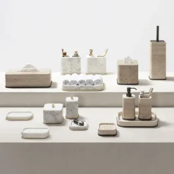 Giobagnara Saponetta rettangolare in marmo Polo #5> Arredo Bagno