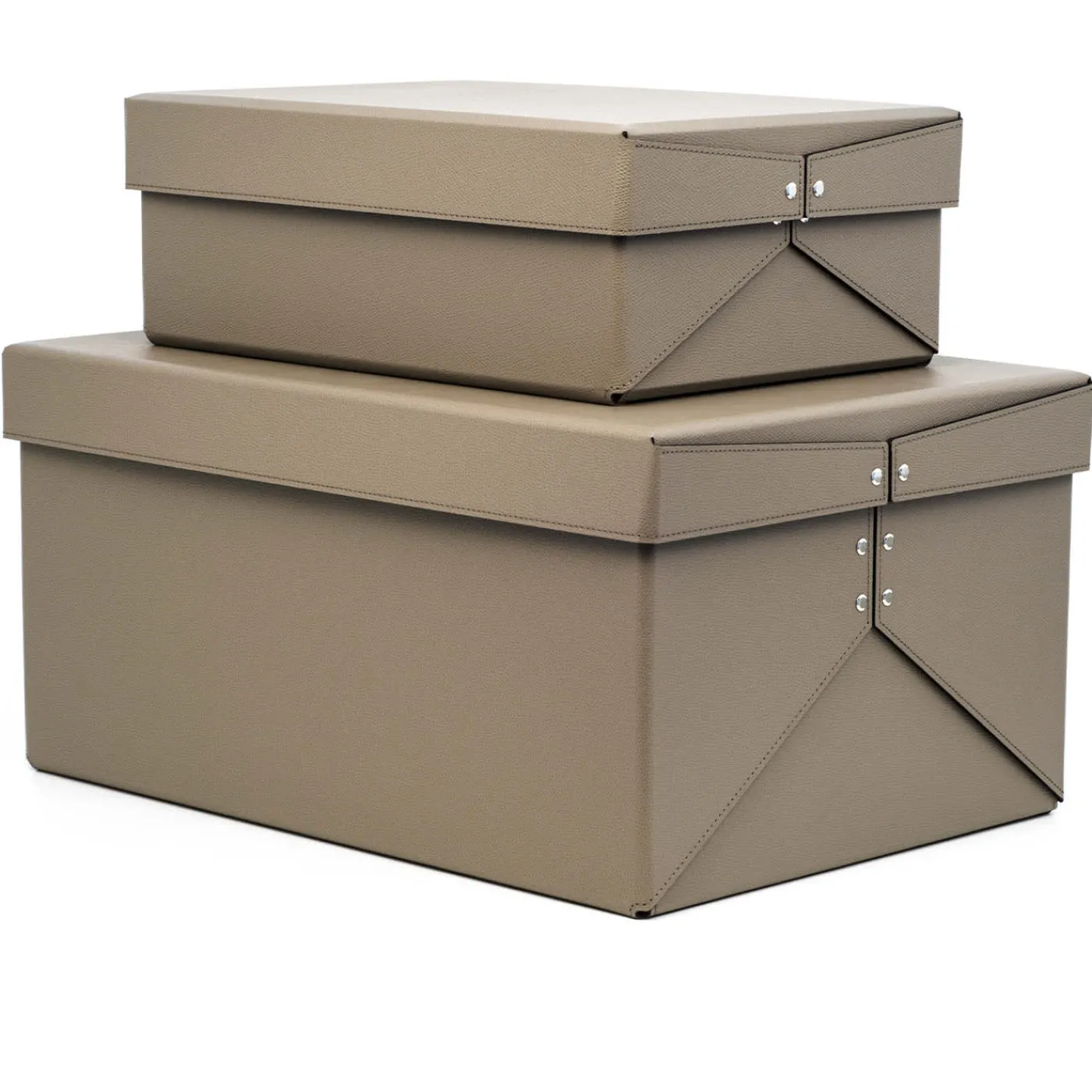 Pinetti Scatola armadio Origami in pelle marrone chiaro> Scatole