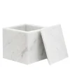 FiammettaV Home Collection Scatola cubica in marmo bianco di Carrara con coperchio> Scatole