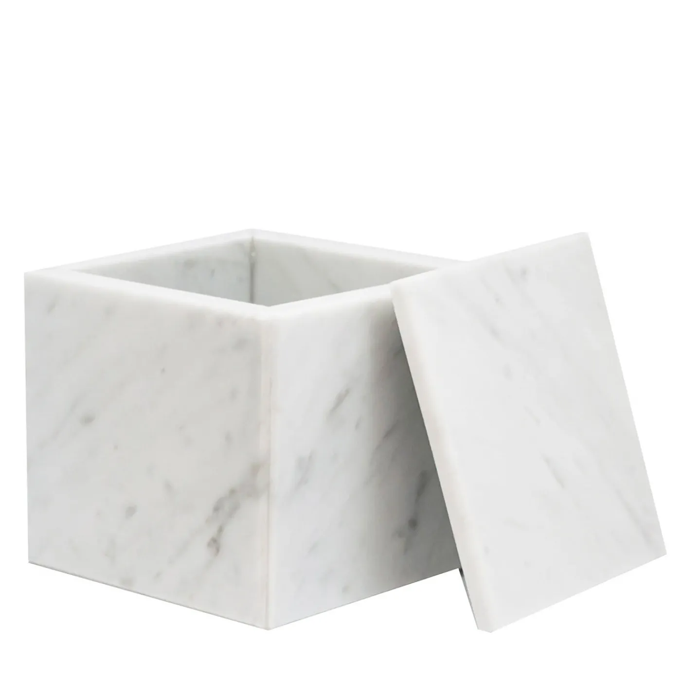 FiammettaV Home Collection Scatola cubica in marmo bianco di Carrara con coperchio> Scatole