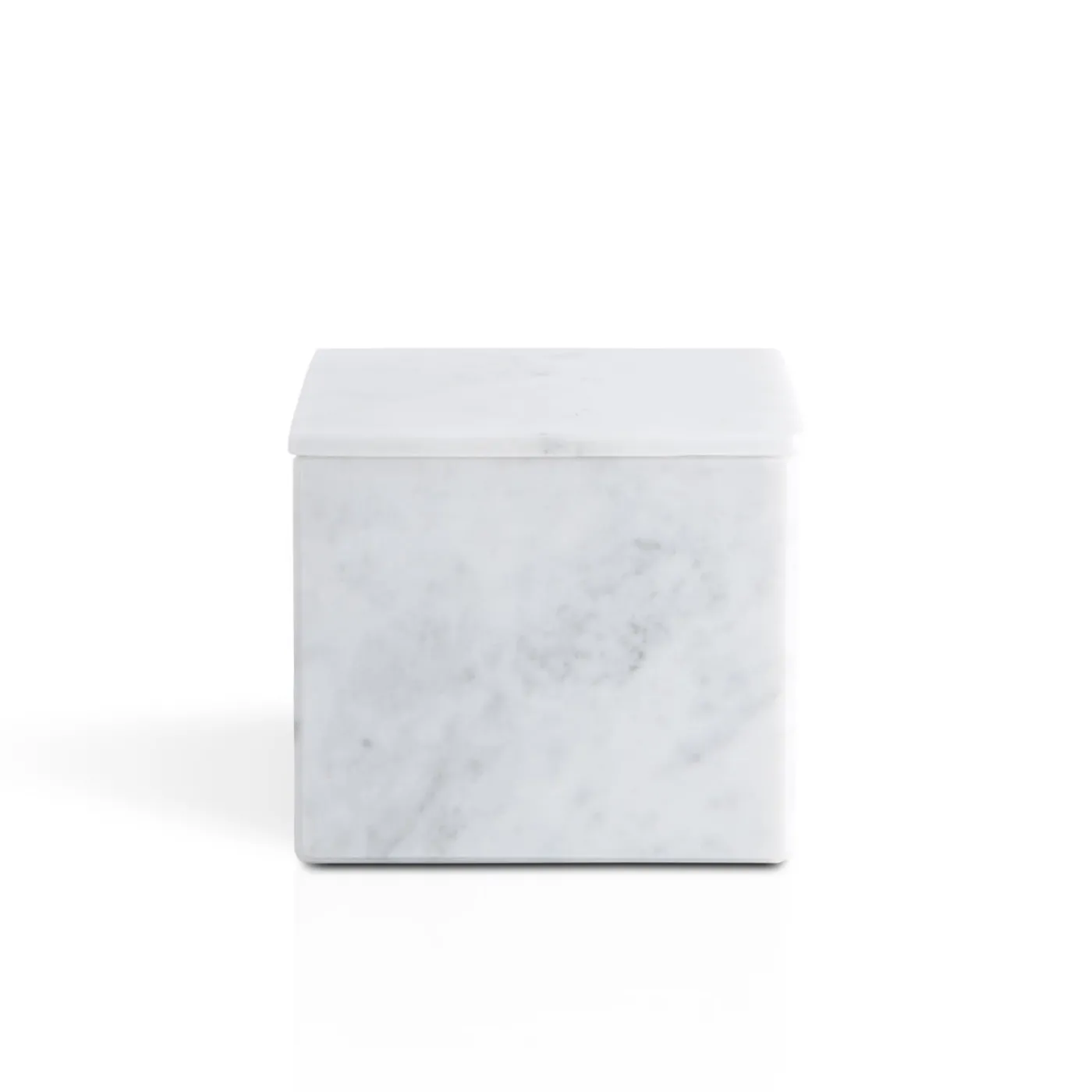 FiammettaV Home Collection Scatola cubica in marmo bianco di Carrara con coperchio> Scatole