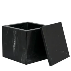 FiammettaV Home Collection Scatola cubica in marmo nero Marquina con coperchio> Scatole