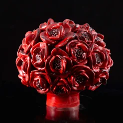 Patrizia Italiano Scatola Decorativa in Ceramica Rossa Il Papavero Testa Fiorita><noscript><img width=