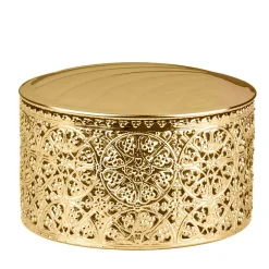 Villari SCATOLA DI COTONE MARBELLA - ORO> Arredo Bagno