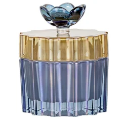 Creart Scatola Doge in vetro blu con coperchio> Scatole