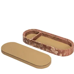 Giobagnara Scatola grande in pelle e marmo Giza #1> Arredo Bagno