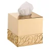 Villari SCATOLA HIROITO SQUARE TISSUE - ORO> Arredo Bagno
