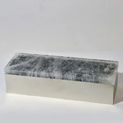 Giuliano Tincani Scatola in ottone di quarzo verde scuro> Scatole