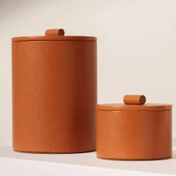 Il Bisonte Scatola media per gioielli in pelle caramello><noscript><img width=