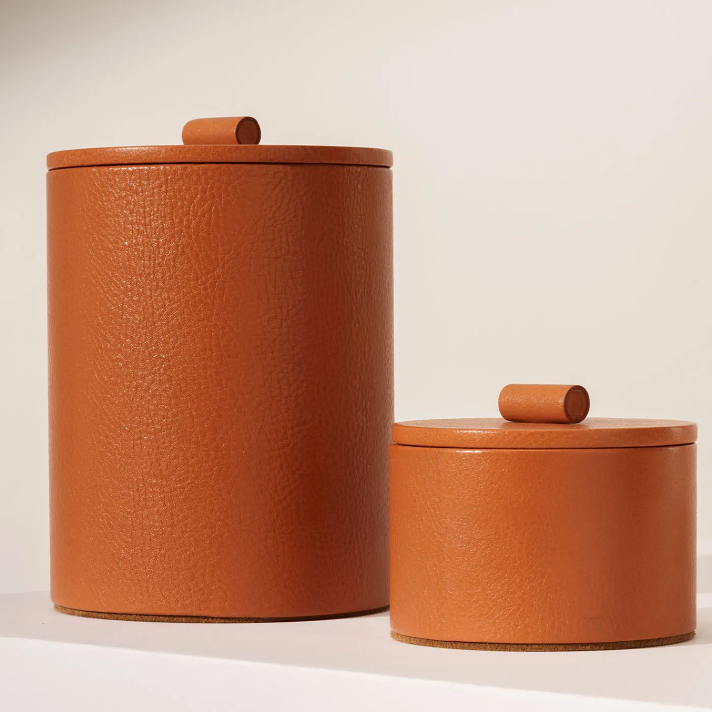 Il Bisonte Scatola media per gioielli in pelle caramello> Portagioie