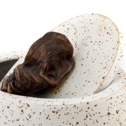 Agnes Duerrschnabel Atelier Scatola Ovale Speckled in Gres con Coperchio><noscript><img width=