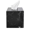 FiammettaV Home Collection Scatola per fazzoletti quadrata in marmo nero Marquina> Arredo Bagno