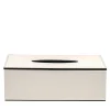 Pinetti Scatola per fazzoletti rettangolare in pelle bianca con coperchio magnetico> Arredo Bagno