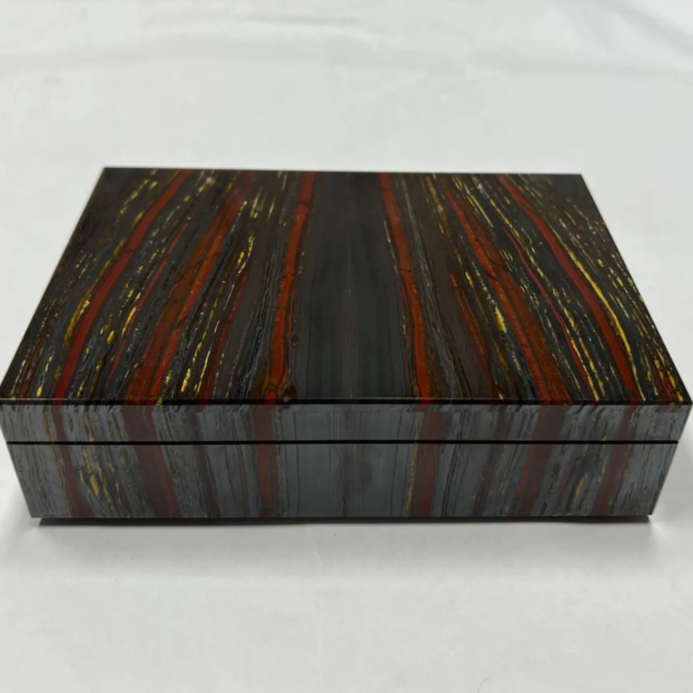 Obsydian Stone Scatola per gioielli in ferro di Saqquara Tiger> Portagioie