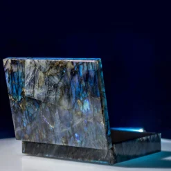Obsydian Stone Scatola per gioielli in labradorite Amenti #2> Portagioie