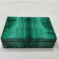 Obsydian Stone Scatola per gioielli in malachite Bahria> Portagioie