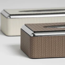 Pinetti Scatola per tessuti in pelle bianca><noscript><img width=