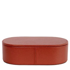 Cassigoli Scatola piccola con coperchio Oltrarno in legno e pelle rossa persiana> Scatole