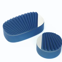 Portego Scatola portagioie ovale blu Mini Portrait> Portagioie