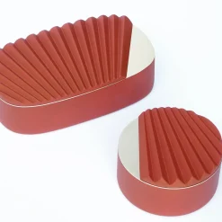 Portego Scatola portagioie ovale in corallo Mini Portrait> Portagioie