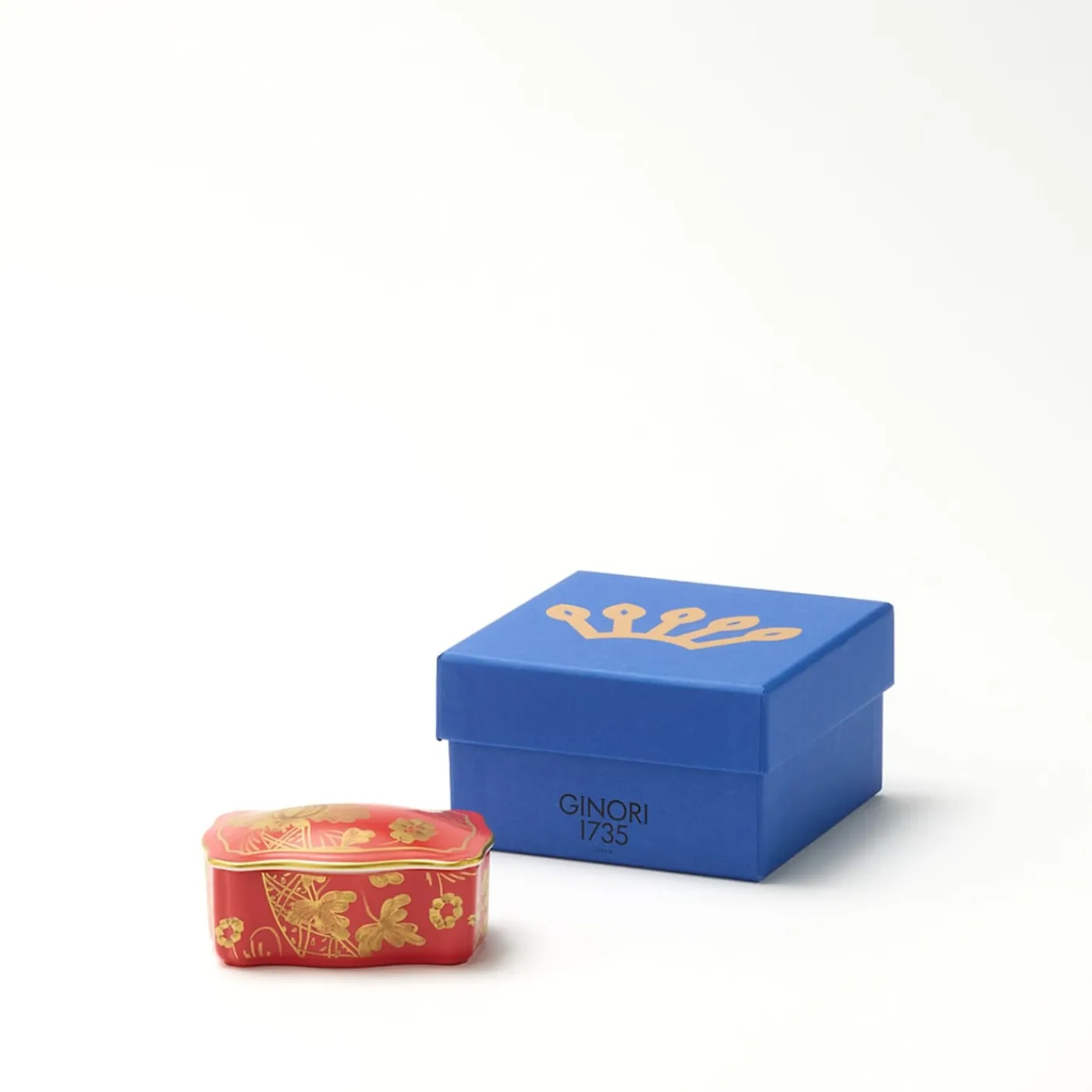 GINORI 1735 Scatola Portaoggetti Piccola Oriente Italiano Rubrum> Portagioie