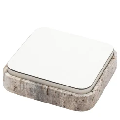 Giobagnara Scatola quadrata in pelle e marmo Giza #10> Scatole