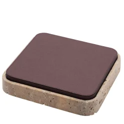 Giobagnara Scatola quadrata in pelle e marmo Giza #8> Scatole