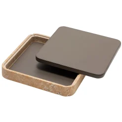 Giobagnara Scatola quadrata in pelle e marmo Giza #4> Scatole