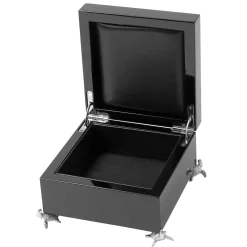 Petri Firenze Scatola quadrata nera con ametista> Scatole