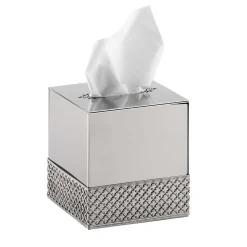 Villari SCATOLA QUADRATA PER FAZZOLETTI DI CARTA FIRENZE - ARGENTO> Arredo Bagno