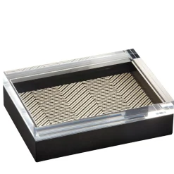 Riviere Scatola rettangolare in cotone cerato Febe> Scatole