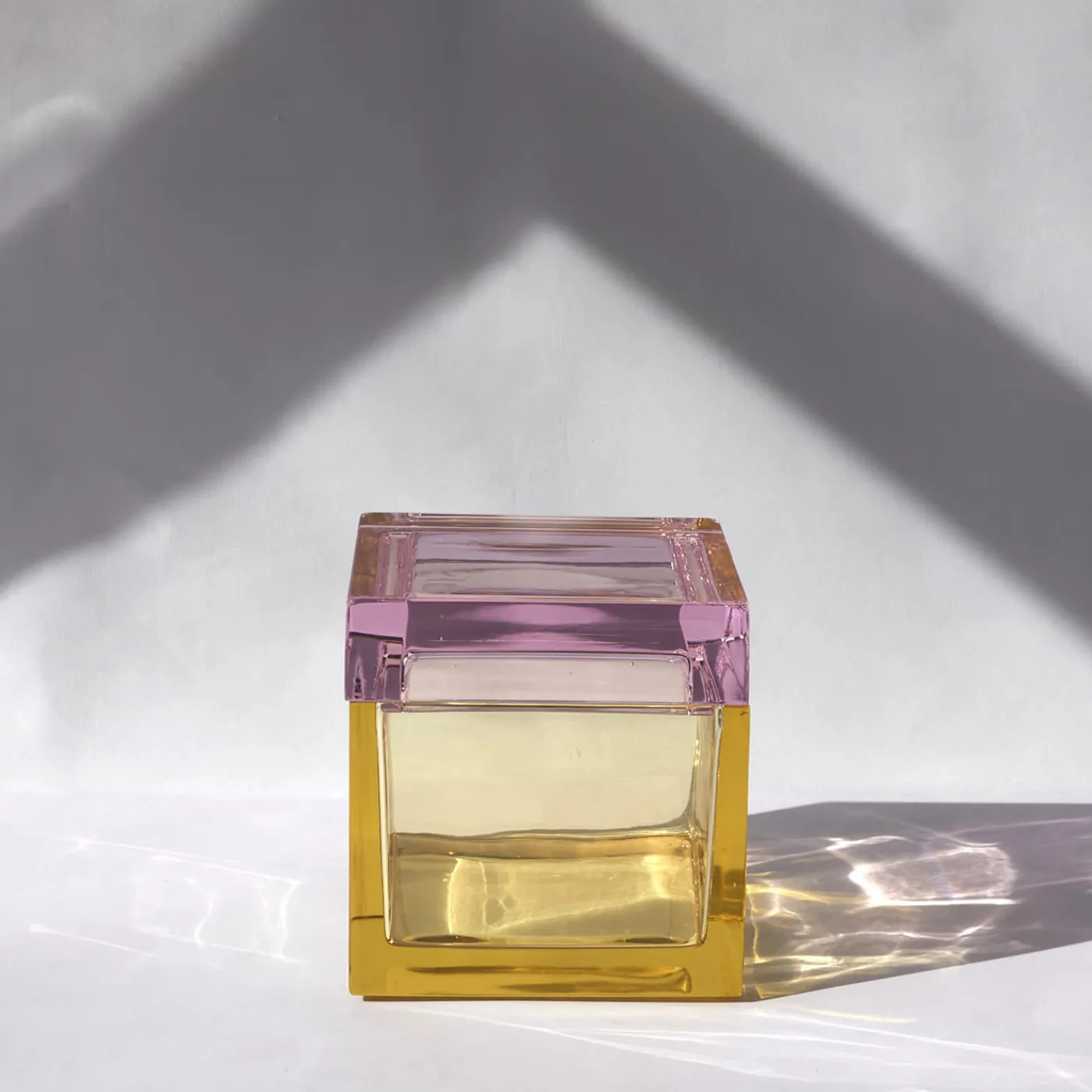 Studio Bojola Scatola Rosa in Cristallo Palmi> Scatole