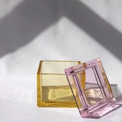 Studio Bojola Scatola Rosa in Cristallo Palmi><noscript><img width=