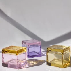 Studio Bojola Scatola Rosa in Cristallo Palmi><noscript><img width=