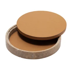 Giobagnara Scatola rotonda in pelle e marmo Giza #8> Scatole