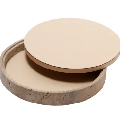 Giobagnara Scatola rotonda in pelle e marmo Giza #4> Scatole