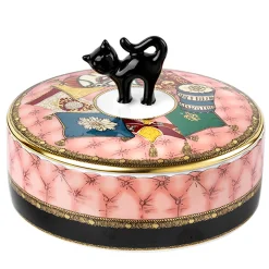 GINORI 1735 Scatola rotonda Totem Cat> Scatole