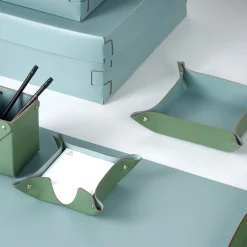 ADJ Style Scatola Snob in pelle blu chiaro #2> Scatole