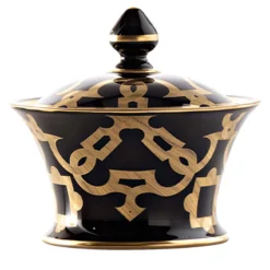Le Porcellane Scatola Tarsia nera e oro> Scatole