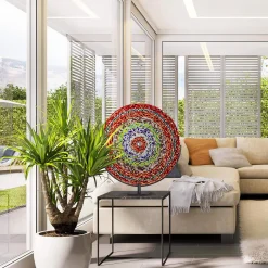 VéVé Glass Scultura a disco policroma Vertigo> Sculture Decorative