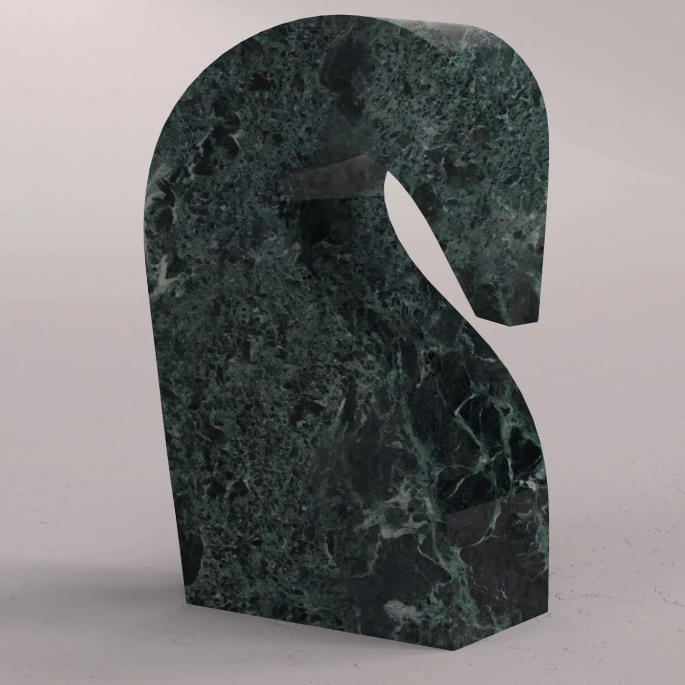 Carcino Design Scultura a forma di testa di cavallo Metis Verde Alpi> Statuine