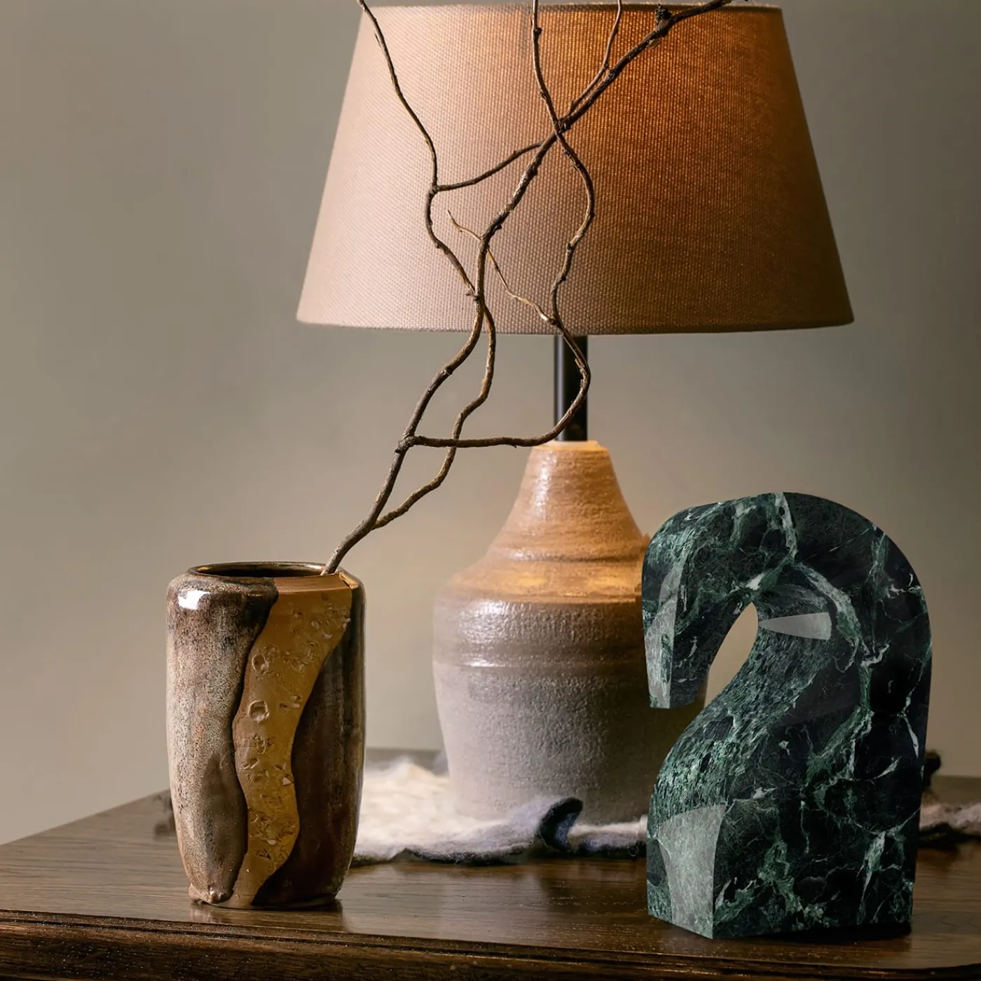 Carcino Design Scultura a forma di testa di cavallo Metis Verde Alpi> Statuine